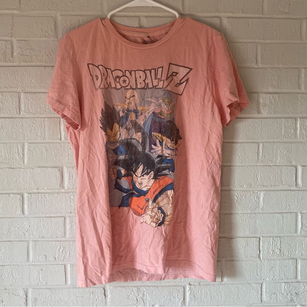 Dragonball‎ Z Shirt Adults Medium Goku Vegeta Trunks DBZ Anime Manga Faded Pink